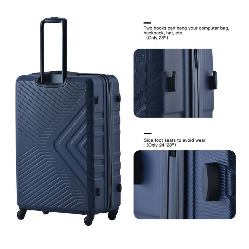 3 Piece Expandable Luggage Set, Hardshell Luggage Sets with Spinner Wheels & TSA Lock, Lightweight Carry on Suitcase, 5 of 8