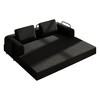 Ridstar Corduroy Folding Convertible Sofa Bed with Cylindrical Pillow & Fixed-Shape Frame for Living Room & Bedroom-Black - 4 of 4