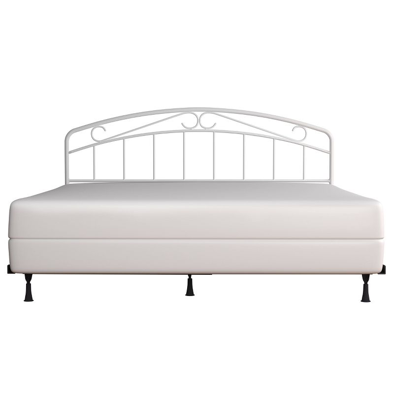 Jolie Metal Arched Scroll Design Headboard and Bed Frame White - Hillsdale Furniture, 3 of 14