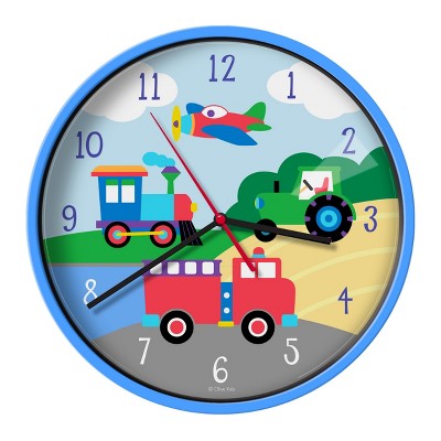 Wildkin Trains, Planes & Trucks Wall Clock