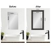 Amanti Art Mirror Makeover Bathroom Mirror Frame Border Kit - Fully Assembled Peel and Stick Frame - Mirror NOT Included - Rustic Plank Narrow Trim - 4 of 4