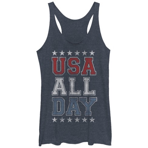 Women's Lost Gods Fourth Of July Usa All Day Racerback Tank Top : Target