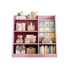 FONTOI Kids Bookshelf, Toy Storage Organizer Cabinet, Children Bookcase, Toddler Baby Sling Book Rack, Adjustable Shelf, Pink, 35.5*15.8*31.5 - 4 of 4