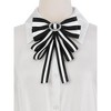 Elerevyo Women's Large Striped Rhinestone Brooches Bows Ties - 4 of 4