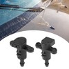 Unique Bargains Front Windshield Washer Nozzles Fit for Hyundai Elantra with Hose Connector - Black Pack of 5 - 3 of 4