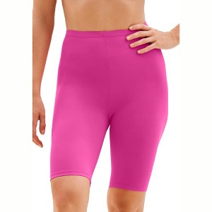 Swim 365 Women's Plus Size High-Waist Swim Bike Short - 1 of 4