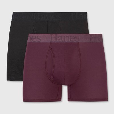 Hanes Premium Men's Explorer Trunks 2pk - Brown/black : Target