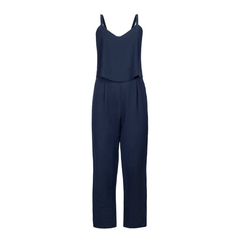 Hope & Henry Women's Sleeveless Faux Top Jumpsuit, 3 of 5