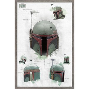 Trends International Star Wars: The Book of Boba Fett - Helmet Turns Framed Wall Poster Prints - 1 of 4