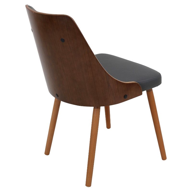Gianna Mid Century Modern Walnut Dining Chair - Lumisource, 4 of 9