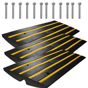 VEVOR Curb Ramp, 3 Pack Rubber Driveway Ramps, Heavy Duty 33069 lbs Weight Capacity Threshold Ramp, 2.6-inch High Curbside Bridge Ramps - 1 of 4