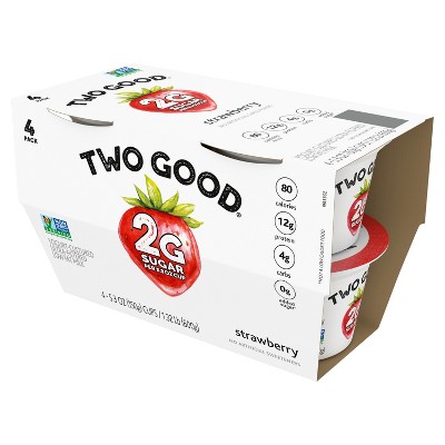 Two Good Low Fat Lower Sugar Strawberry Greek Yogurt - 4ct/5.3oz Cups_6