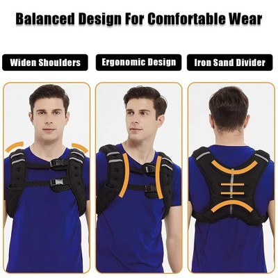 Weighted Vest for Men Women, 30 Lbs Weights Included, Workout Equipment Strength Training Weight Vest for Training Workout, Jogging, Cardio