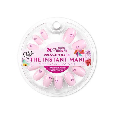 Olive & June Press-On Fake Nails - S Squoval - Tiny Heart Tattoo - 42ct