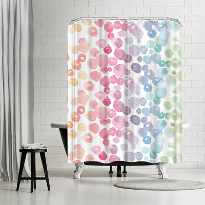 Americanflat Rainbow Abstract 9 by Victoria Nelson 71" x 74" Shower Curtain