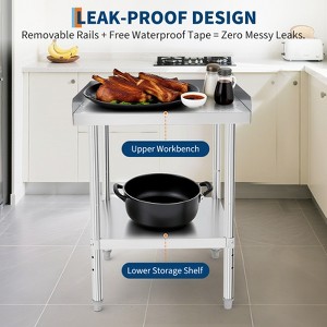 Barbecue Work Table,Stainless Steel Grill Stand Table,Heavy-Duty Capacity, NSF Certified for Home, Commercial Restaurant Kitchen,Hotel,Multiple Sizes - 1 of 4