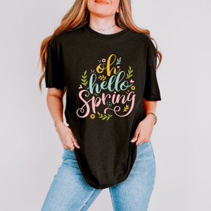 Simply Sage Market Oh Hello Spring Garment Dyed Tee - 1 of 4