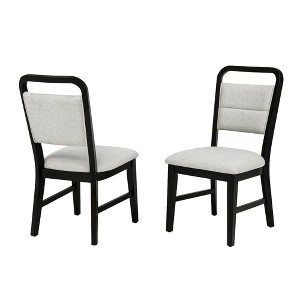 Best Master Furniture,Timaro Transitional Upholstered Dining Chairs, Set of 2, Black/Grey - 1 of 4