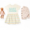 The Juniper Shop Babyhood Wavy Infant Dress - 12M - Natural Stripe - 3 of 4