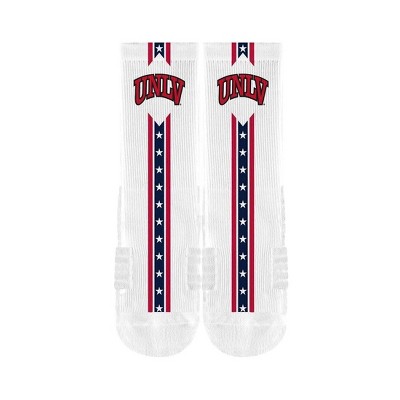 NCAA UNLV Rebels Adult Flags Crew Socks - M/L