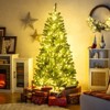Tangkula 6/7/8 FT Pre-Lit Artificial Christmas Tree with 700/1000/1200 Warm White LED Lights 3 Modes - 2 of 4