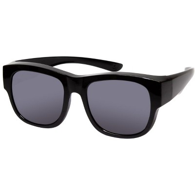 Calabria 9017 Large Polarized Fitover Sunglasses Gloss Crystal Blue & Smoke Grey