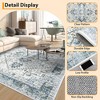 Washable Area Rug Vintage Distressed Rug,Thin Floor Carpet, Foldable Stain Resistant Rug, Faux Wool Rug for Kitchen, Bedroom, Living Room - 4 of 4