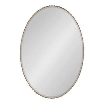 23"x32" Elmora Fluted Oval Wall Mirror - Kate & Laurel All Things Decor