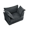 Set of 2 Corduroy Slipcovered Armchairs and Deep Seat or Sofas with Removable Covers and Large Pillows, 300lb Capacity Each - 3 of 4