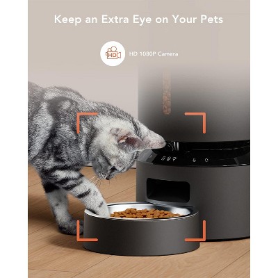 Black 5L Automatic Pet Feeder with Camera and WiFi