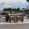 Chic Crate-7-Piece Patio Dining Set – 72.8in Rect Table | W/ Removable Cushions | Backyard, Garden, Poolside (Mocha/Beige) - 4 of 4