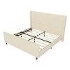 Okak Stylish Upholstered Corduroy Bed Frame with High Headboard,Modern Minimalsit Master Bedroom Bed,No Box Spring Needed - 3 of 4