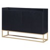 Okak Sideboard Cabinet, Bufft Cabinet with 4 Doors and 4 Shelves, Storage Cabinet for Living Room, Dining Room, Kitchen, Black - 3 of 4