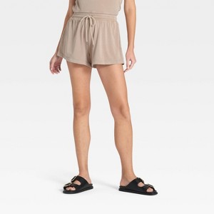 Women's High-Rise Fleece Jogger Shorts - Universal Thread™ - 1 of 3