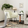 Oversized Linen Upholstered Rocking Chair, Modern Accent Chairs for Living Room, Indoor Comfy Armchair with Wooden Legs for Nursery, Bedroom - 2 of 4