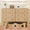 6 Drawer Dresser for Bedroom, Modern Wide Dresser Organizer with Storage Drawers, Wooden Chests of Drawers - 3 of 4