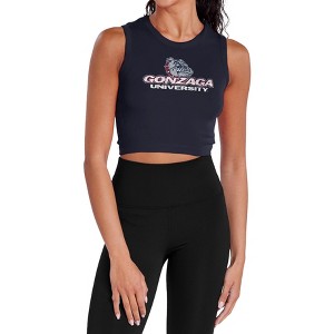 Women's Gonzaga University Distressed Primary Logo Sleeveless Crop Top Tank - 1 of 4