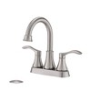Centerset Bathroom Faucet with Swivel Spout and Pop-Up Drain, Brushed Nickel Finish - 2 of 4