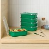 10pc (set of 5) Single Compartment Plastic Meal Prep Food Storage Container Set - Room Essentials™ - 2 of 3