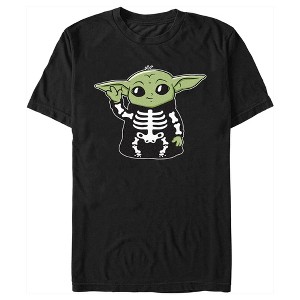 Men's Star Wars: The Mandalorian Halloween Grogu Skeleton Costume T-Shirt - 1 of 4