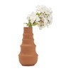 Sagebrook Home Decorative Ceramic Vase - Contemporary Ring Patterned Flower Vases for Home, Office Decorative - 4 of 4