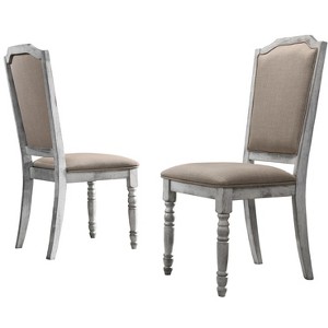 Dexmalle Set of 2 Iris Turned Leg Wood Dining Chair - 1 of 4