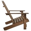 vidaXL 2-Seater Patio Adirondack Chair, Solid Wood Fir, Brown - 3 of 4