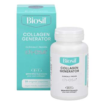 BioSil Collagen Generator Vegan Capsules with Patented ch-OSA Complex, Generates & Protects Your Own Collagen, Hair, Skin & Nails Supplement
