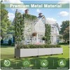 PexFix 71" x 35.4" Tall Wrought Iron Garden Trellis with Planter Box Gray Outdoor Plant Support for Climbing Flowers Vines Patio Yard Street Decor - 4 of 4