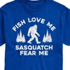 Men's - Instant Message - Fish Love Me, Sasquatch Fear Me Short Sleeve Graphic T-Shirt - 2 of 4