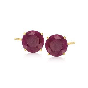 Ross-Simons 6.50 ct. t.w. Ruby Stud Earrings in 14kt Yellow Gold - 1 of 4
