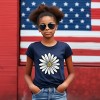 The Juniper Shop White Daisy Youth Short Sleeve Tee - L - Navy - 4 of 4