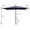 Maria 6x9 ft uv-cut Patio Cantilever Umbrella with Crank and Push Button Tilt without flap, Outdoor Furniture - Maison Boucle - 3 of 4