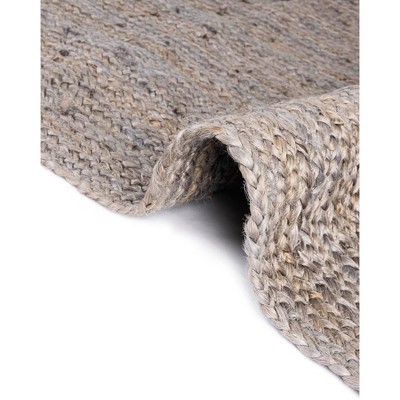 Gray Handmade Reversible Braided Jute Area Rug